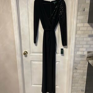NWT Full length long sleeve Ralph Lauren dress